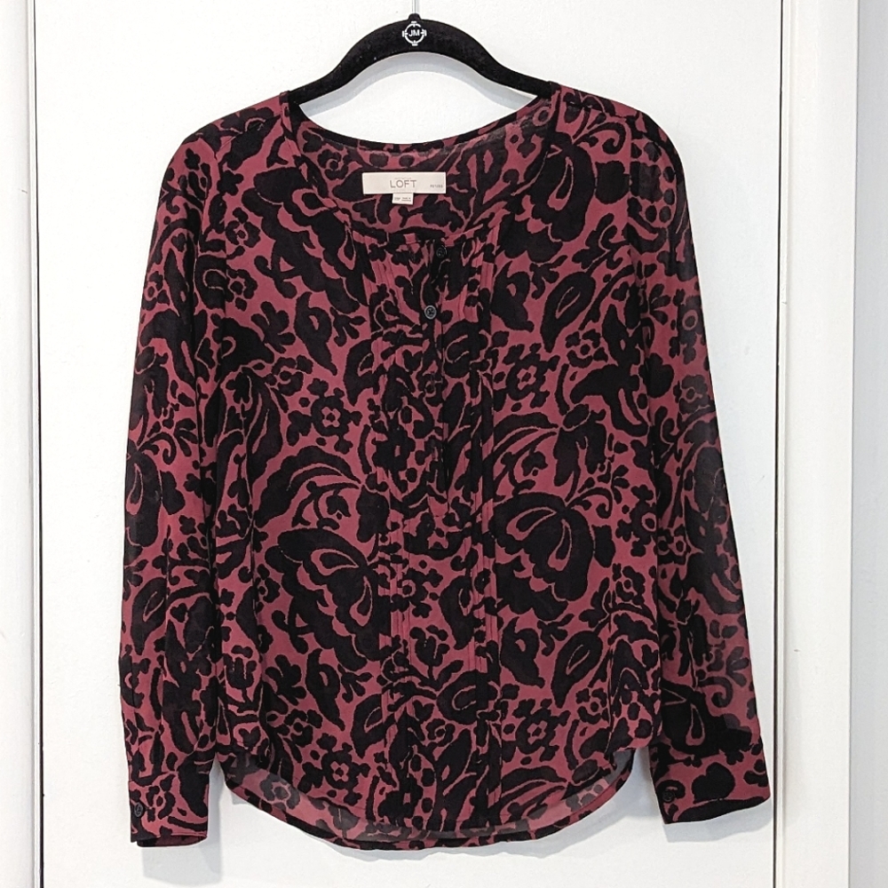 LOFT Floral Paisley Top